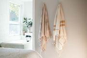 Oversized Woven Towel, Naturally Dyed with Coconut Husks